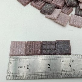 1.1LB Quartz Mosaic Tiles, 2CM Multi Color Mosaic Pieces Stones for DIY Making Craft Hobby Arts Home Wall Decoration (Mix Purple)