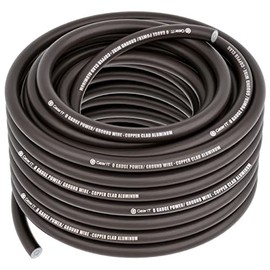 GearIT 1/0 Gauge Wire (50ft - Black) Copper Clad Aluminum CCA - Primary Automotive Wire Power/Ground, Battery Cable, Car Audio Speaker, RV Trailer, Amp, Wielding, Electrical 0ga AWG - 50 Feet