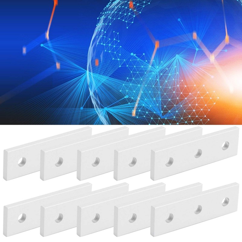 10pcs Flat Mending Plates, Straight Braces Aluminum Heavy Duty Mending
