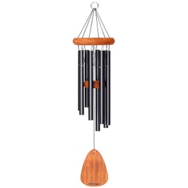 Festival 24-inch Redwood Wind Chime 8 Tubes in Black by Wind River for Patio, Backyard, Garden, and Outdoor décor. Made in The USA