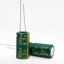 10 condensadores electrolíticos 3300uF 6.3V 10x20mm condensadores radiales de aluminio 105C para reparación de monitores y TV LCD Compurter