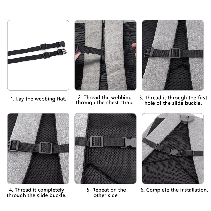 Deshionew Universal Backpack Chest Strap Adjustable Replacement Backpack Waist Strap