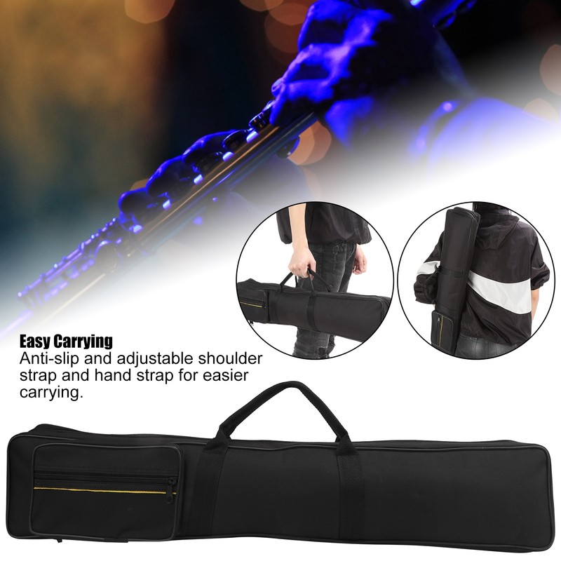 Flute Storage Bag Carrying Waterproof with Adjustable Shoulder Strap Hand