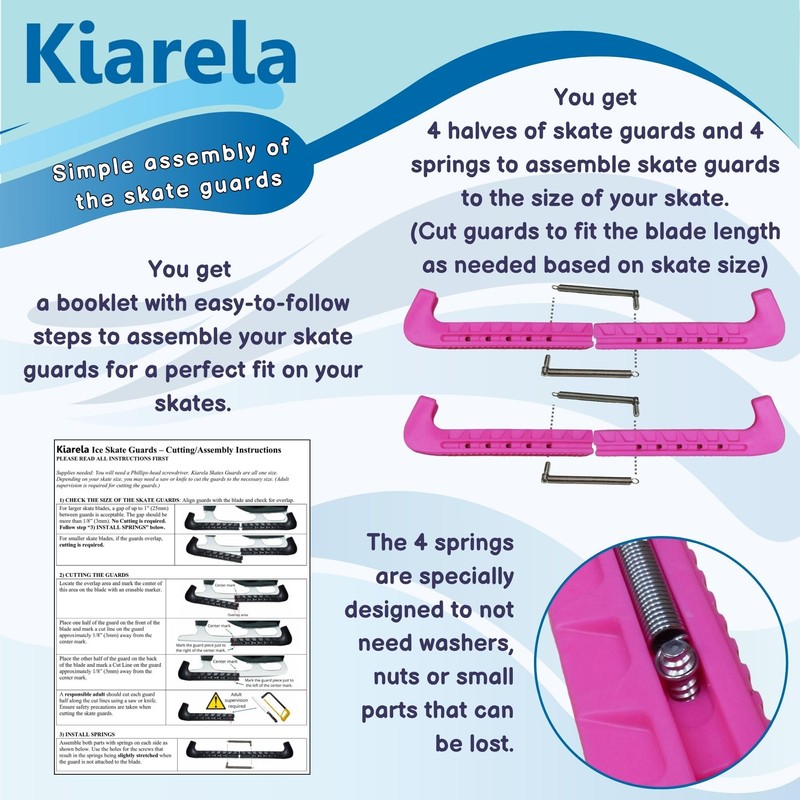 Kiarela Ice Skate Guards for Figure Skates and Towel Gift
