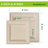 GreenWorks 6 inch and 8 inch Heavy-duty Compostable Plates (each