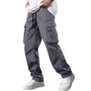Comdecevis Men's Casual Cargo Pants Workout Joggers Stretch Sweatpants Hiking