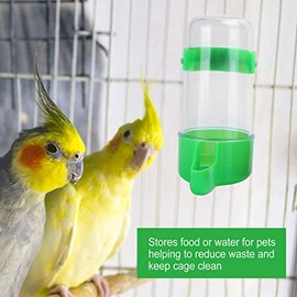 3pcs Birds Drinker Dispensador de agua automático Botella de agua para pájaros Bebedero Contenedor para colgar en la jaula de pájaros para loros Budgie Cockatiel Lovebirds