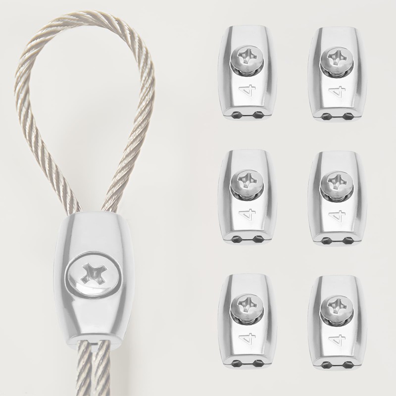SG Store 10pcs Wire Rope Clips Galvanised Steel Egg Shape