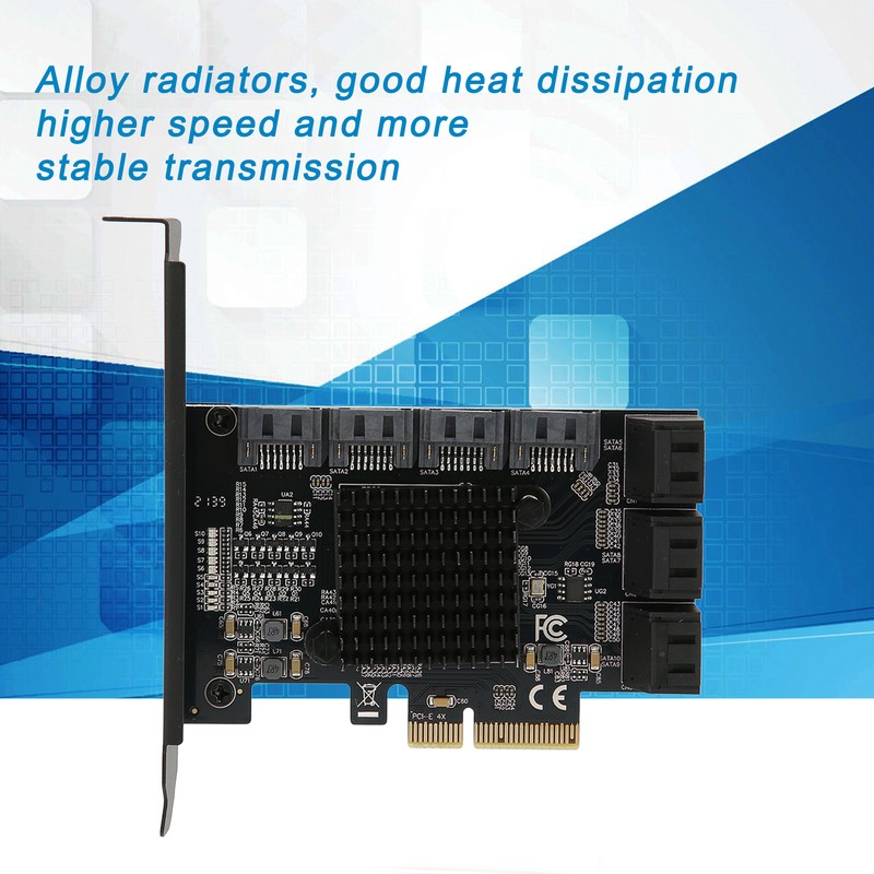 Adapter Card 6Gbps PCIE 4X to 10 Ports SATA3.0 Multi