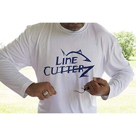 LINE CUTTERZ Pro Fish Gear Aluminum, Super Lightweight Hook Holder Ring Pulls Knots Tight Safely - Black, Size 9