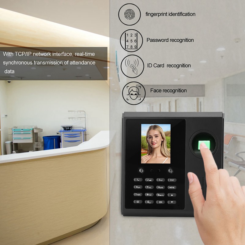 2.5in Face Fingerprint Time Attendance Access Control Machine w/ Network