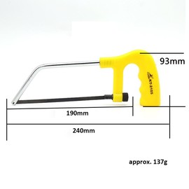 TopHomer Adjustable Coping Saw High Carbon Steel Hand Woodworking Saw for Jewelry Craft Wax Ring Cutting Metal Saw Making (6 Inch)