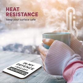 Great Single Coaster Square - Funny Quote Joke Office |Glossy Quality Coasters | Tabletop Protection for Any Table Type #8225