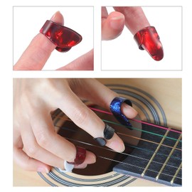 RUNCCI-YUN 20pcs Finger Pick Thumb Pick Set Guitar Picks，Stainless Steel Thumb Picks， Best for Fingerstyle Acoustic Guitar, Banjo or Ukulele