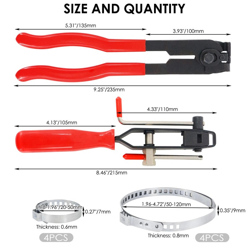 RealPlus CV Joint Boot Clamp Pliers, Car Banding Tools Kit