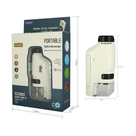 XIANGEN Portable 60X-120X Optical Microscope with LED Light Birthday Gift for Primary and Secondary School Students