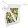 Lunarable Jungle Fabric Pouch Set of 2, Tucan Bird Tree