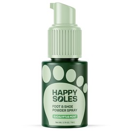 HAPPY SOLES Desodorante en polvo para pies y zapatos Happy Soles - Sin talco, vegano, sin aerosol y sin ensuciar - Absorbe el sudor y combate el mal  