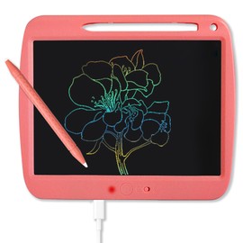 LCD Writing Tablet, 9 Inch Colorful Doodle Board Drawing Tablet for Kids, Kids Travel Games Activity Learning Toys Birthday Gifts for 3 4 5 6 Year Old Boys and Girls Toddlers, Pink