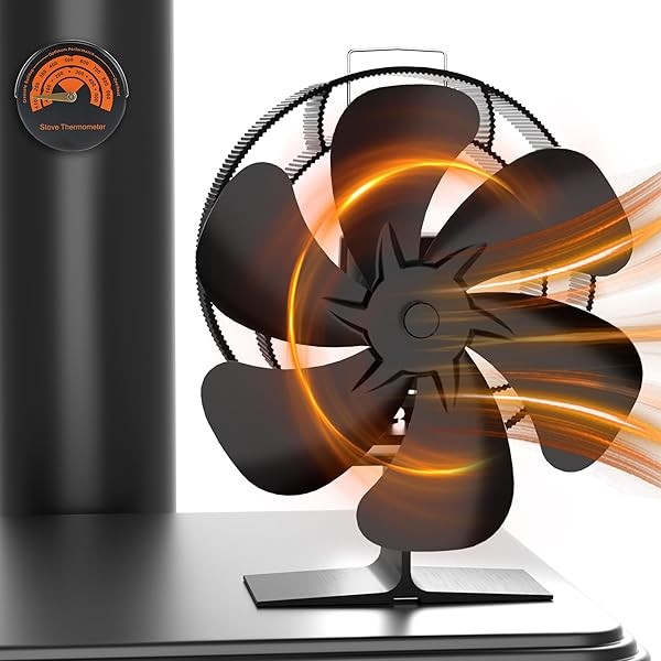 Easywave Oscillating Wood Stove Fan: Fireplace Fan with Wood Stove