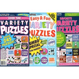 Lot of 3 Penny Press Variety Puzzles 2020/2021/2022