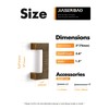 JIASENBAO 5 Pack Gold Cabinet Pulls 3" Hole Center Brushed