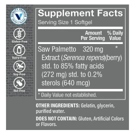 The Vitamin Shoppe Saw Palmetto Extracto 320 100 Softgels