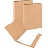Juwacoo Pack of 2 A5 Ring Binder Folders, Kraft Paper