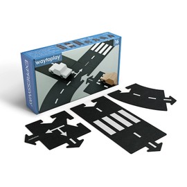 Waytoplay Expressway, 16 Piece Circuit for Toy Cars - Flexible, Indestructible, and Waterproof - Modular Car Tracks - Made in The Netherlands