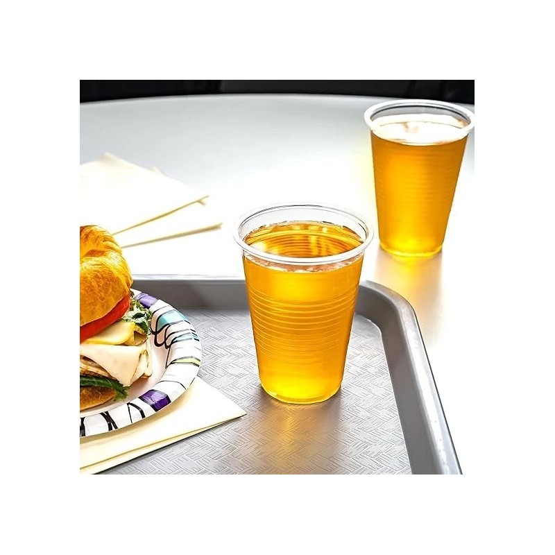 100-Pack 9 oz Clear Disposable Plastic Cups | Heavy Duty