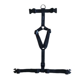 Animal Connection H-Form Dog Harness, Dog Vest Harness, 5-Point Adjustment, Lightweight and Durable (M+, Black)