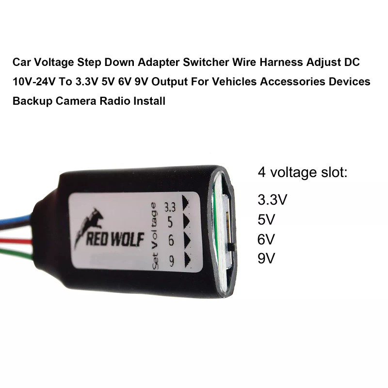 Red Wolf DC 12V to 6V Factory Backup Camera Step