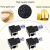 DKARDU 4Pcs Ethernet Adapter 90 Degree RJ45 Male to Female