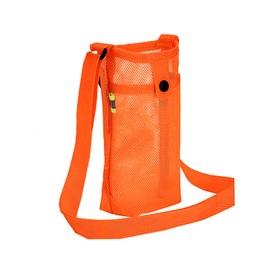 FUZVOL Water Bottle Carrier Water Bottle Holder with Adjustable Shoulder Hand Strap Portable Durable Water Bottle Bag for Adults Kids Walking Hiking Camping Travelling Exercise (Orange)