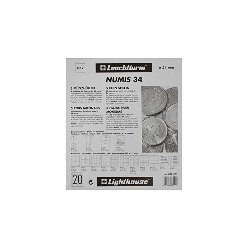 Lighthouse Coin Sleeves NUMIS