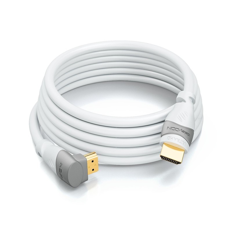 deleyCON 10 m HDMI 270° Angle Cable - Compatible with