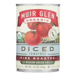 UD_Muir Glen Fire Roasted Diced Tomatoes With Green Chilies - Green Chilies - Case Of 12 - 14.5 Oz.