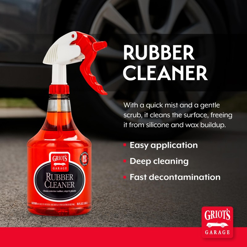 Griot's Garage Rubber Cleaner for Car Cleaning and Detailing, Works