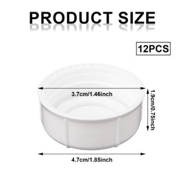 12pcs Narrow Baby Bottle Caps for Dr Brown, BPA-Free Travel Bottle Caps Leakproof Baby Bottle Storage Lids with Sealing Gasket Replacement Parts for Medela Ameda (White)
