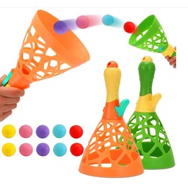Dncvb 12Pcs Fangballspiel,Fangballspiel Kinder,Outdoor Spiele für Kinder,Fangbecher Spiel mit 2 Fangbechern und 10 Bällen,Wurfspiel Kinder Outdoor für Jungen Mädchen Erwachsenen Party, Garten