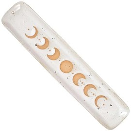 Something Different Elegant Moon Phase Ceramic Ash Catcher-Perfect for Home Décor, Aromatherapeutic, Stoneware, White & Cream, 26.5