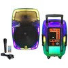 Mr. Dj USA PL15FLAME 15" Portable Translucent Trolley PA DJ