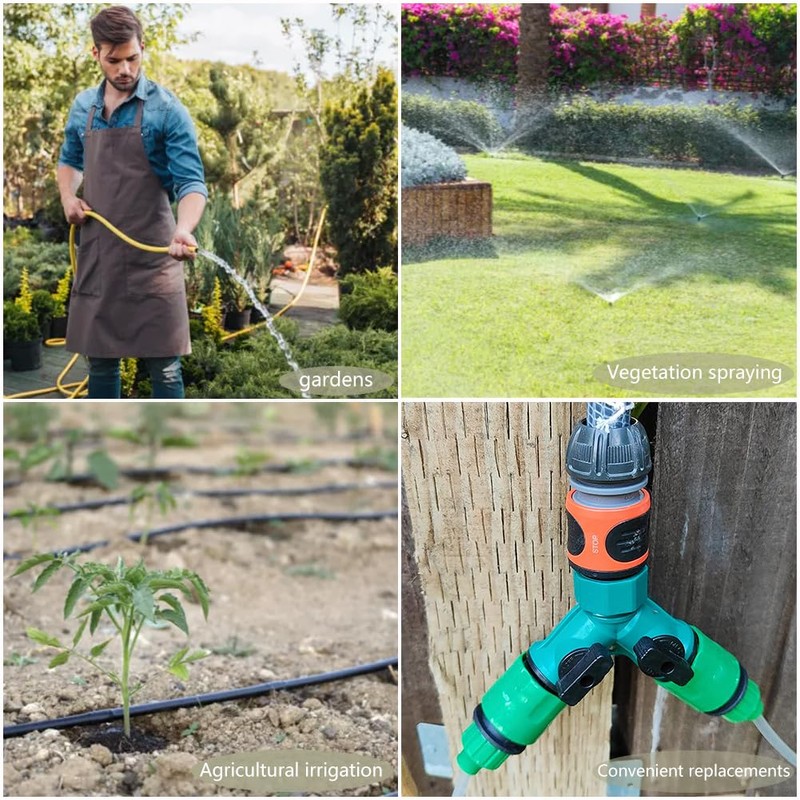 PAORHS Gartenschlauch Einwegadapter Armaturenanschluss für die Bewässerung Packung mit 6