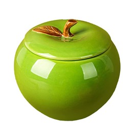 Mozacona Ceramic Apple Shape Container Food Storage Jar with Lid