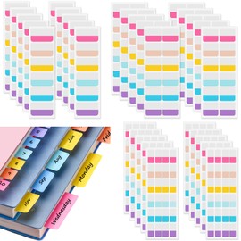 420 Pcs 3 Size Colored Page Dividers Tabs, Book Sticky Index Tabs Dividers Bright Colours Book Page Markers Tabs Stickers Label Sticky Tabs for Notebooks Binders File Classification(45mm,25mm,12mm)