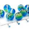Keramarin Firefly Glass Beads, 0.3 inches (8 mm), Luminous, Noctilucent,