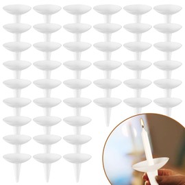 Set of 1000 Candle Drip Protectors - Reusable Wax Catchers for Weddings and Events - White
