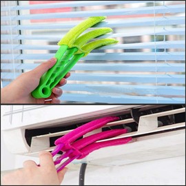 Window Blind Cleaner Duster Brush Set of 3 Brushs with 2 Microfiber Sleeves - Blinds Cleaner Tools for Window Shutters Blind Air Conditioner Jalousie Dust