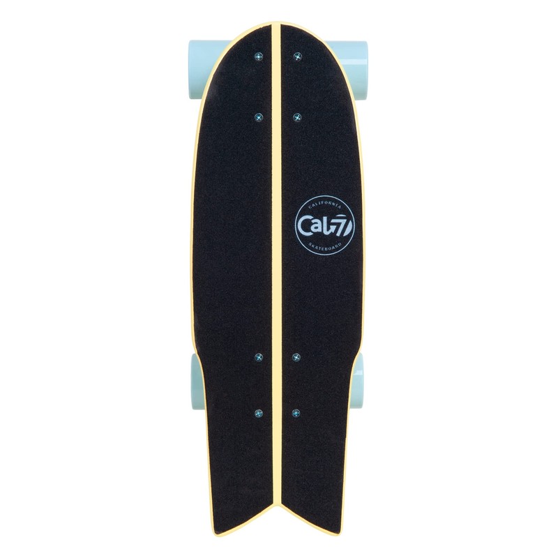 Cal 7 Fishtail Deck 22-inch Mini Cruiser Skateboard (Bumblebee)