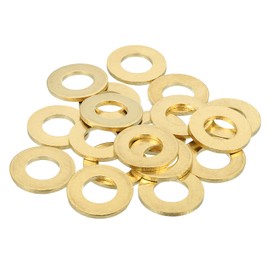 sourcing map 18 Pack Brass Flat Washer, M12 Copper Washers Crush Washer Kit Assortment, 12mm ID, 24mm OD, 2mm Thick for Bolts Screws Machinery Repair, Outdoor Construction